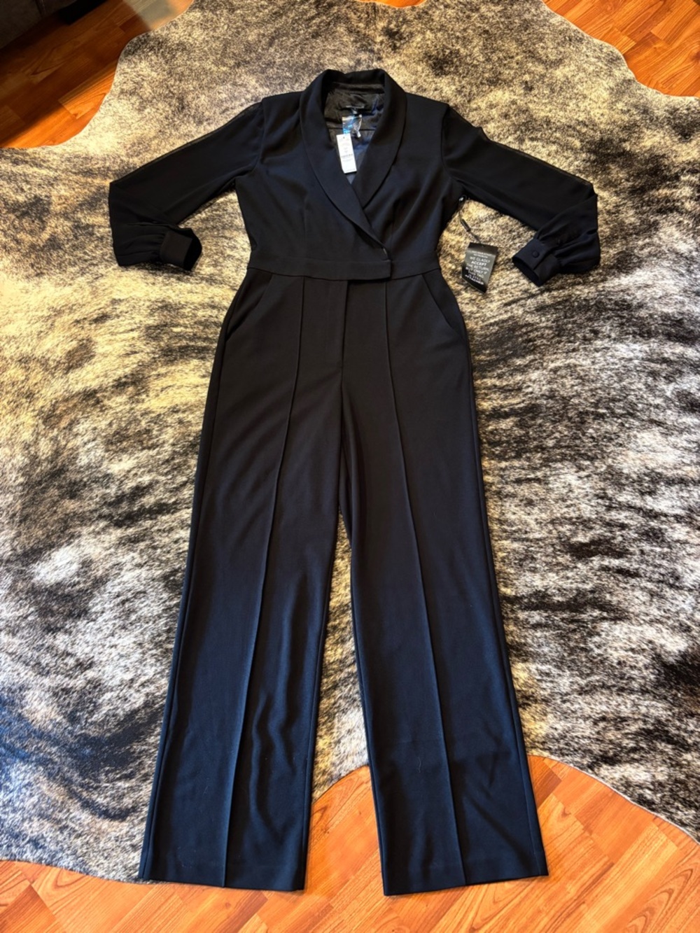NWT White House Black Market, Sheer Sleeve Jumpsuit, Size 4, Womens